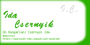 ida csernyik business card